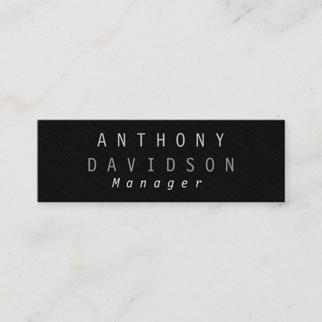 Aktuelle Visitenkarte für Skinny Gray Manager (Vorderseite)