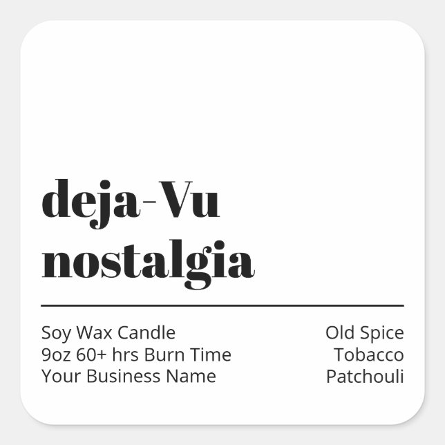 Aktuelle White-Product-Labels Quadratischer Aufkleber (Vorderseite)