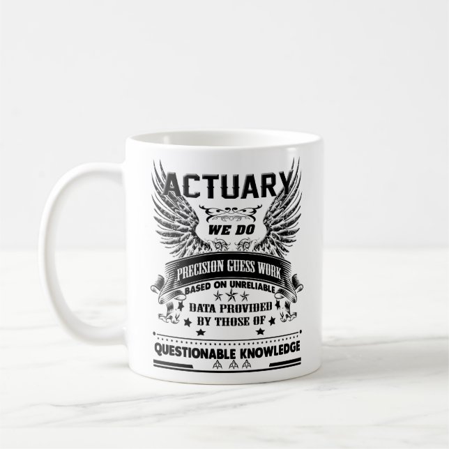 Aktueller Tasse, Actuary Coffee Tasse, Tasse für A (Links)