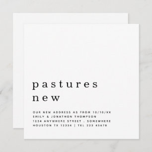 Aktueller Text, der neue Adressdetails verschiebt Ankündigung