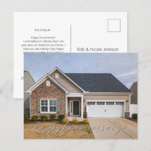 Aktuelles Foto Realtor Happy Housiversary Postkarte