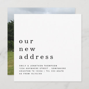 Aktuelles Foto zum Verschieben neuer Adressdetails Ankündigung