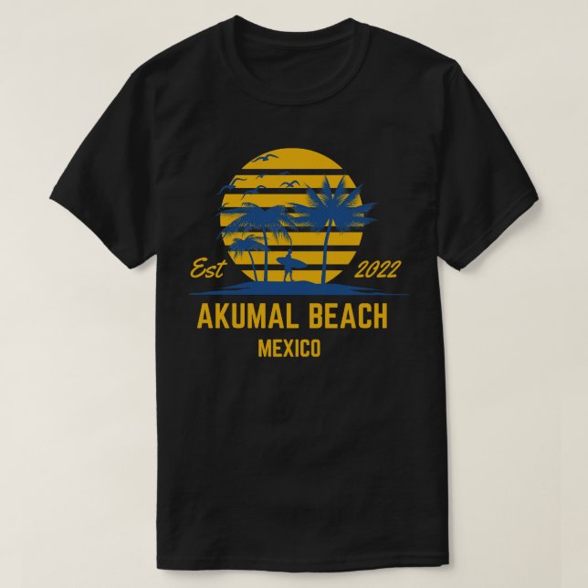 Akumal Beach Mexico 2022 T-Shirt (Design vorne)