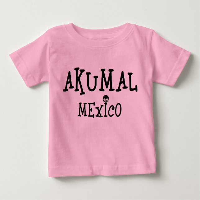 Akumal Mexico Design - Baby Fine Jersey T - Shirt (Vorderseite)