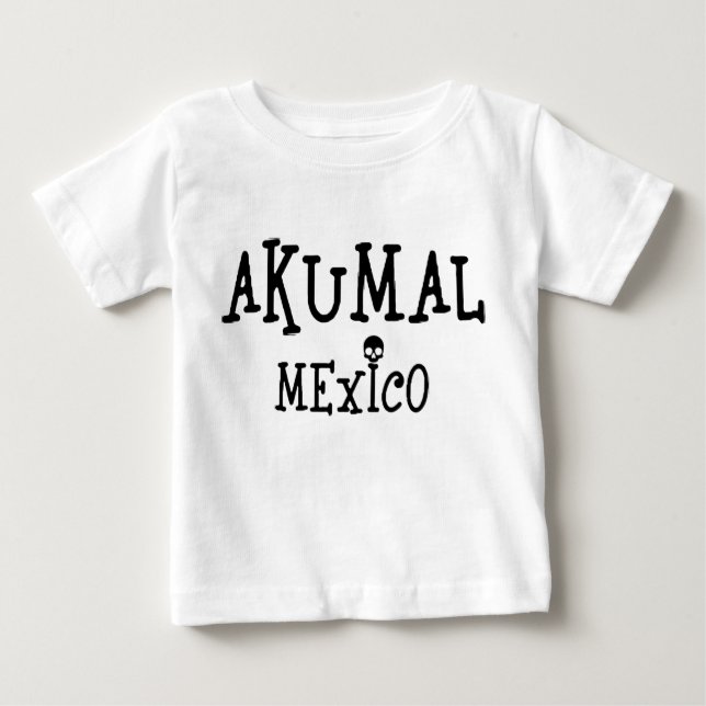 Akumal Mexico Design - Baby Fine Jersey T - Shirt (Vorderseite)