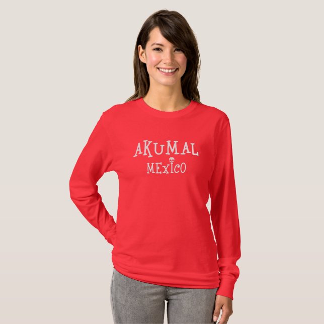 Akumal Mexico Design - Basic Long Sleeve T - Shirt (Vorne ganz)