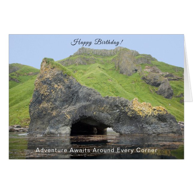 Akun Island Basalt Sea Cave Card (Vorderseite (Horizontal))