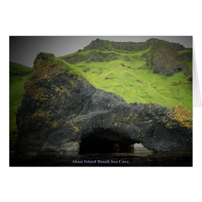 Akun Island Basalt Sea Cave Card (Vorderseite (Horizontal))