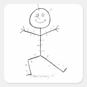 Akupunktur klebrig quadratischer aufkleber