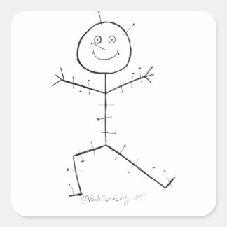 Akupunktur klebrig quadratischer aufkleber