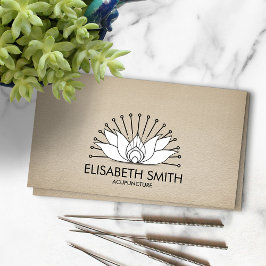 Akupunktur Lotus - Schwarzweiß Visitenkarte