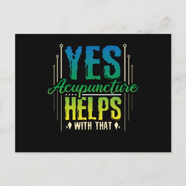 Akupunktur Postkarte (Vorderseite)