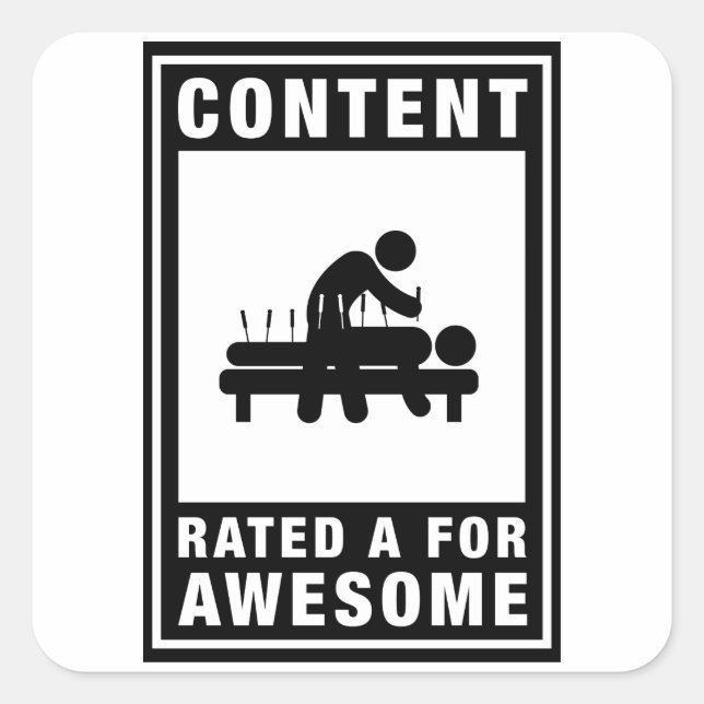 Akupunktur Quadratischer Aufkleber (Vorderseite)