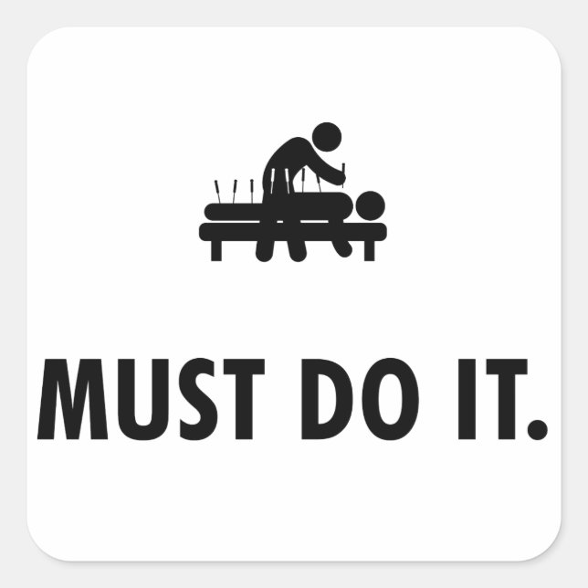 Akupunktur Quadratischer Aufkleber (Vorderseite)