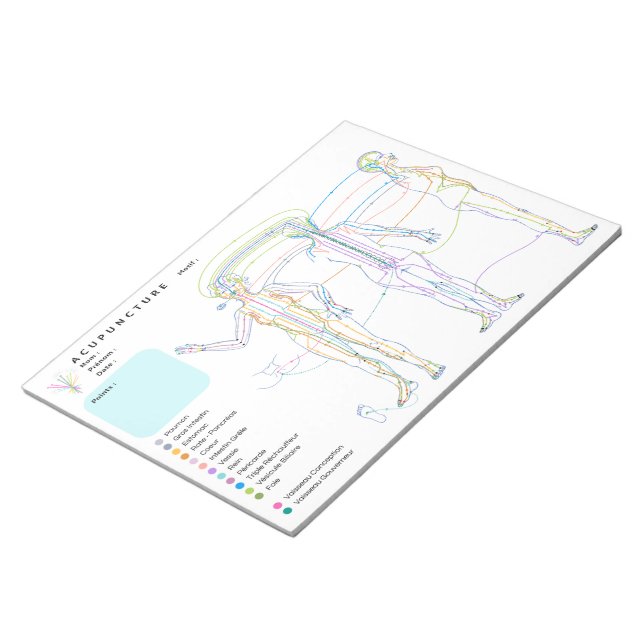 Akupunkturblock, Akupunkturbüro Notizblock (angewinkelt)