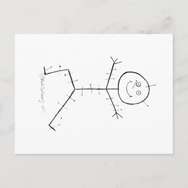 Akupunkturkleber Postkarte (Vorderseite)