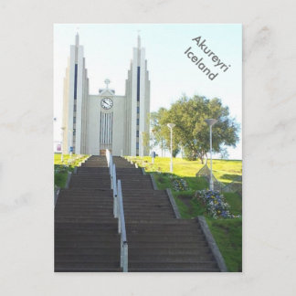 Akureyrarkirkja, Akureyri, Island Postkarte