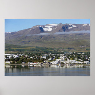 Akureyri, Island, Panorama Poster