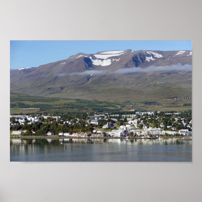 Akureyri, Island, Panorama Poster (Vorne)