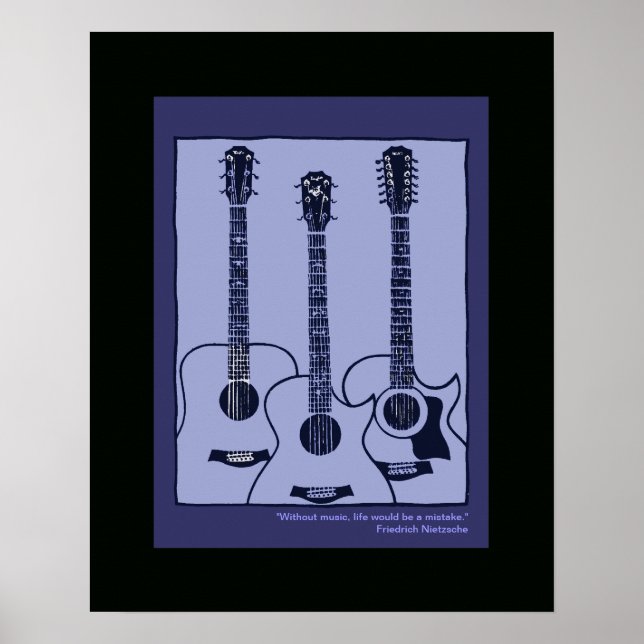 Akustik-Gitarrendekor Poster (Vorne)