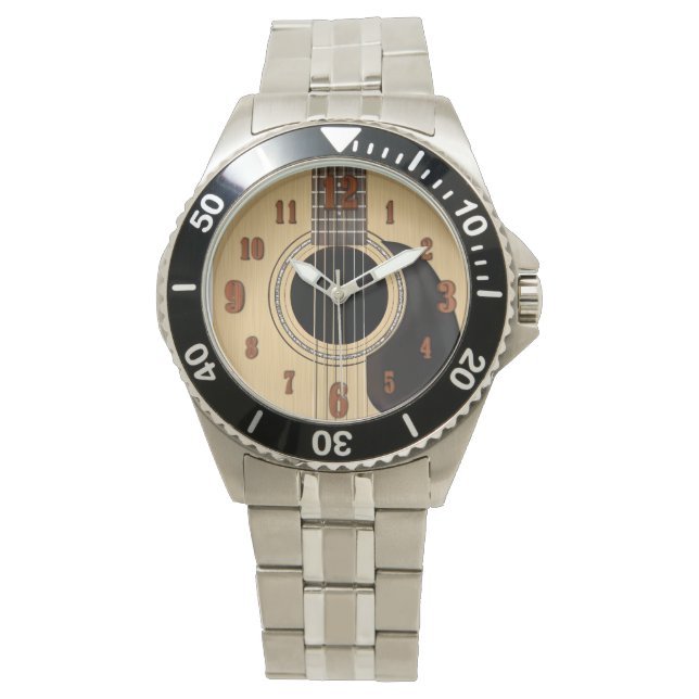 Akustikgitarre Armbanduhr (Vorderseite)