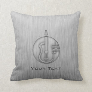 Akustikgitarre; Gebürsteter Metallblick Kissen