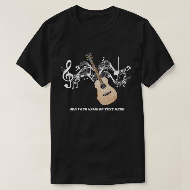 Akustikgitarre-Land-Gitarren-T-Shirts T-Shirt (Design vorne)