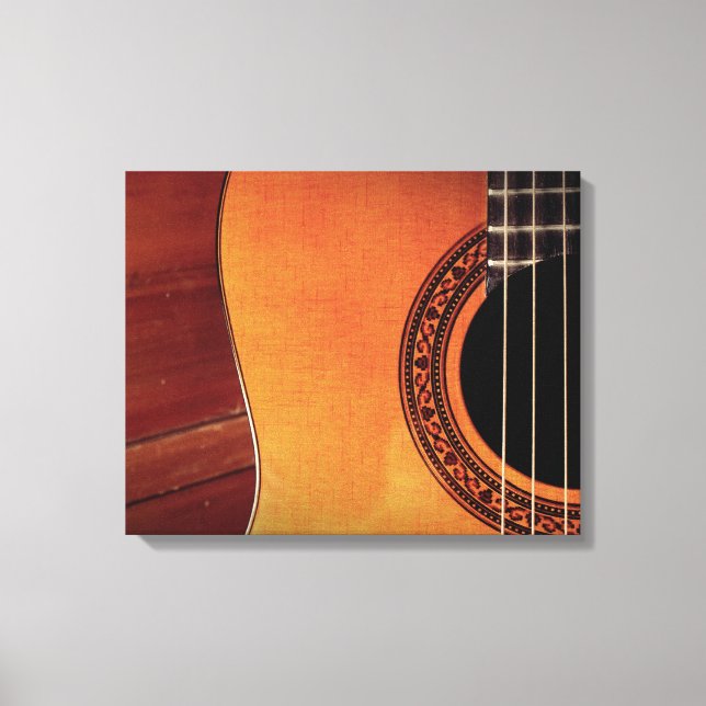 Akustikgitarre Leinwanddruck (Vorderseite)