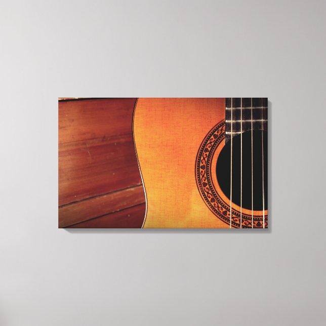 Akustikgitarre Leinwanddruck (Vorderseite)
