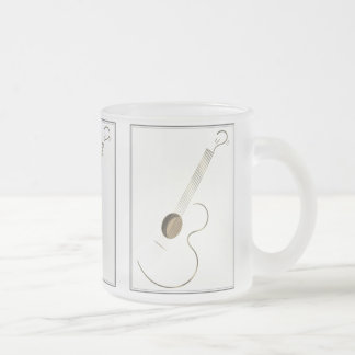Akustikgitarre-Logo-Entwurfs-Tassen Mattglastasse