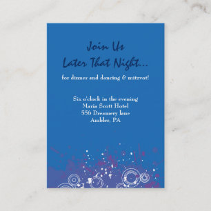 Akustikgitarre-musikalische Bar-Schläger Mitzvah Visitenkarte