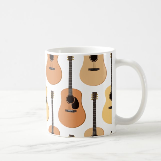 Akustikgitarre-Muster Kaffeetasse (Rechts)
