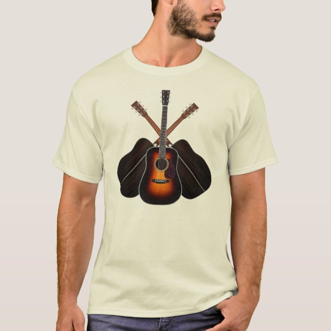 Akustikgitarre-Reihen-Shirt T-Shirt (Vorderseite)