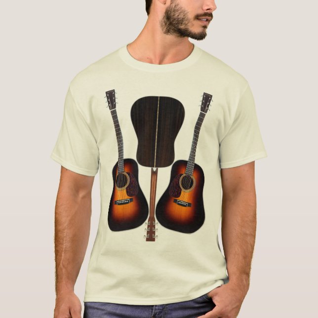Akustikgitarre-Reihen-Shirt T-Shirt (Vorderseite)