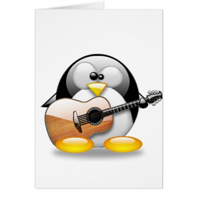 Akustikgitarre Tux (Linux Tux) (Vorne)