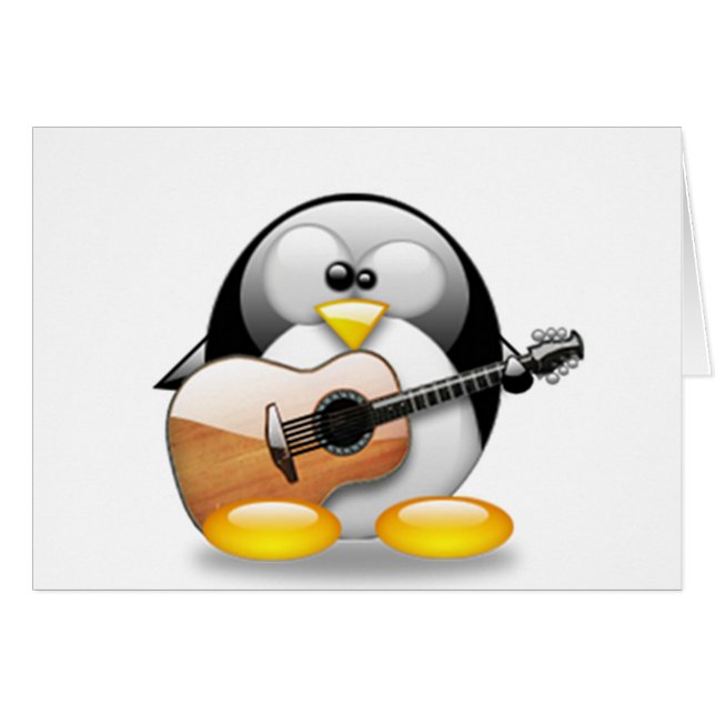 Akustikgitarre Tux (Linux Tux) (Vorderseite (Horizontal))