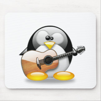Akustikgitarre Tux (Linux Tux) Mousepad