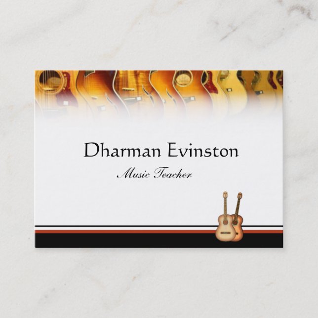 Akustikgitarre-Visitenkarte Visitenkarte (Vorderseite)