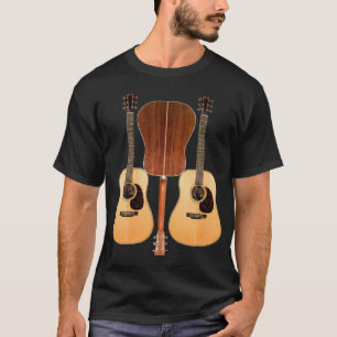 Akustikgitarre-vorderes und hinteres Shirt