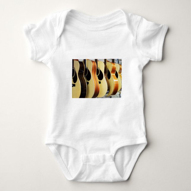 Akustikgitarren Baby Strampler (Vorderseite)