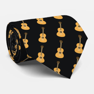 Akustikgitarrenmuster Braun Musikinstrument  Krawatte