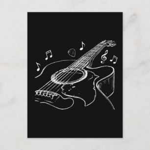 Akustikgitarrespieler Musiker Geschenk Postkarte