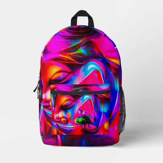 Akustikophobie 2 bedruckter rucksack (Vorderseite)