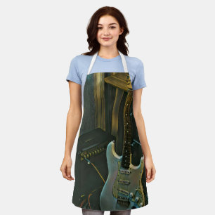 akustische Bass-Elektrogitarre Geschenk Schürze