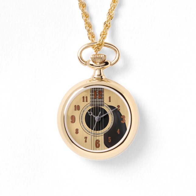 Akustische Gitarre Armbanduhr (Vorderseite)