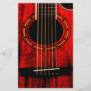 Akustische Gitarre aus Holz Briefpapier