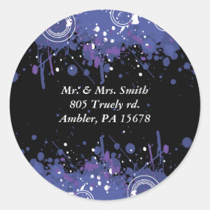 Akustische Gitarre Bar Bat Mitzvah Reply-Karte Auf Runder Aufkleber