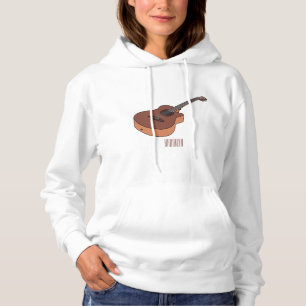 Akustische Gitarre-Cartoon-Abbildung Hoodie