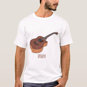 Akustische Gitarre-Cartoon-Abbildung T-Shirt