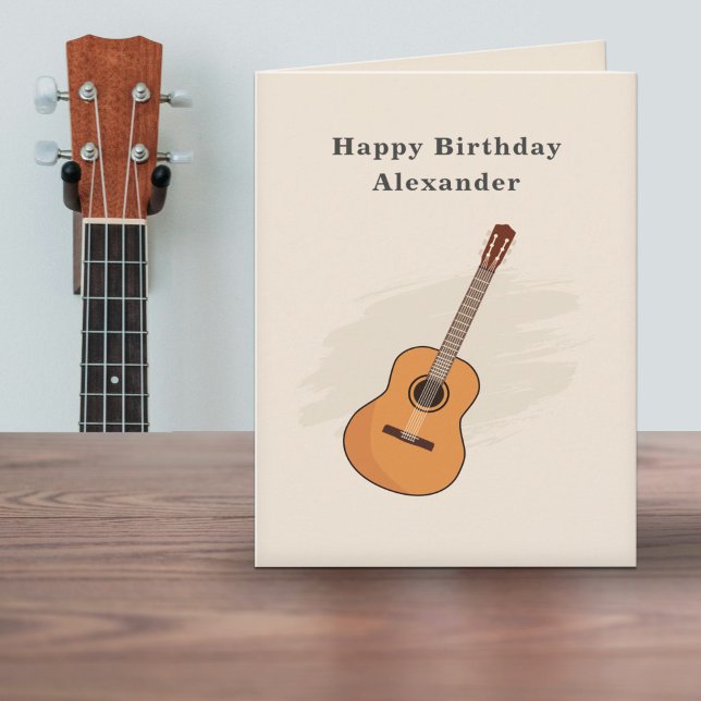 Akustische Gitarre Geburtstagskarte Karte (Acoustic Guitar Birthday Card)